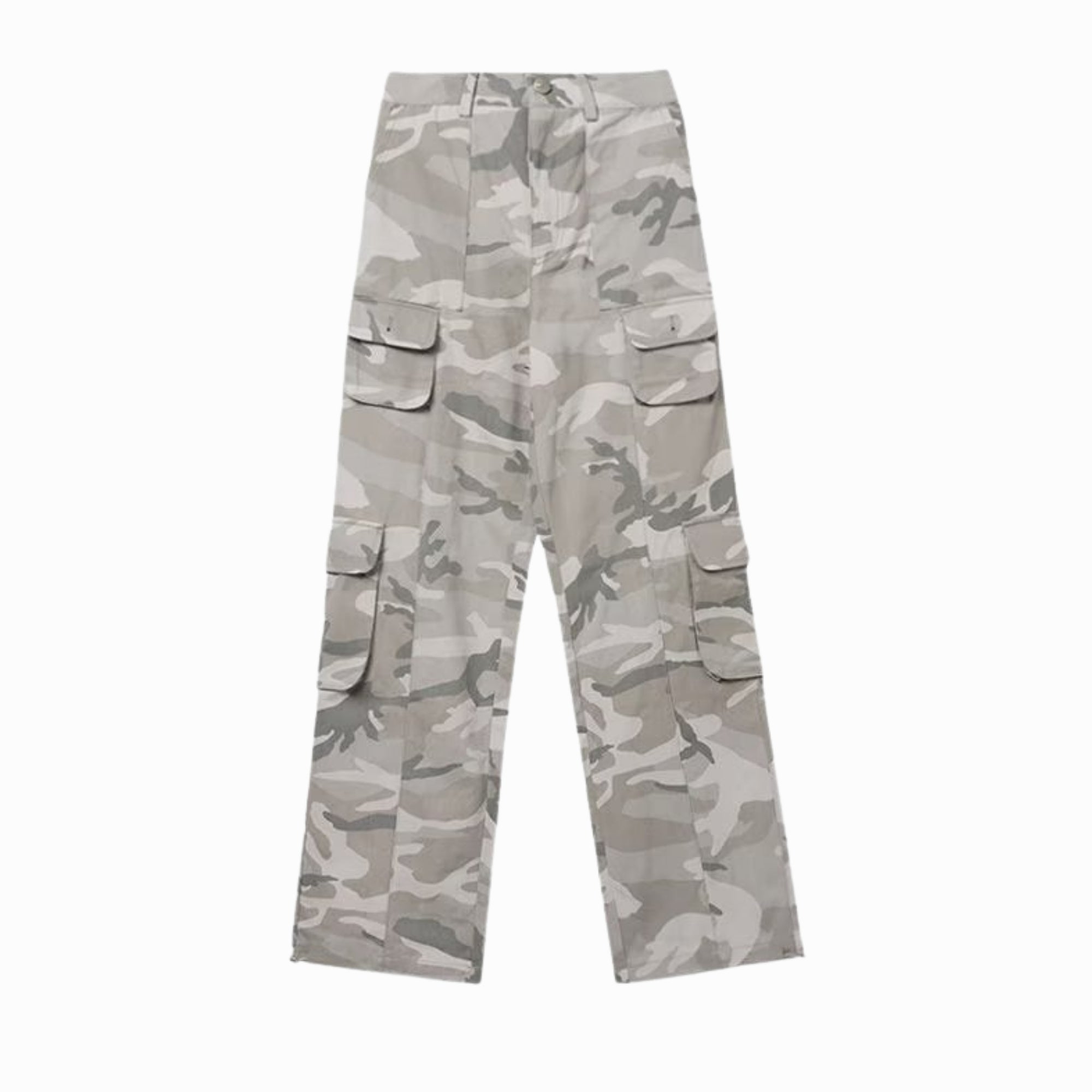 Camouflage pants on a white background