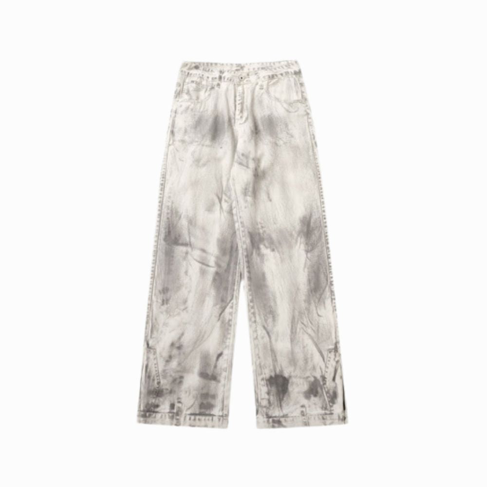 Tie-dye pants on a white background