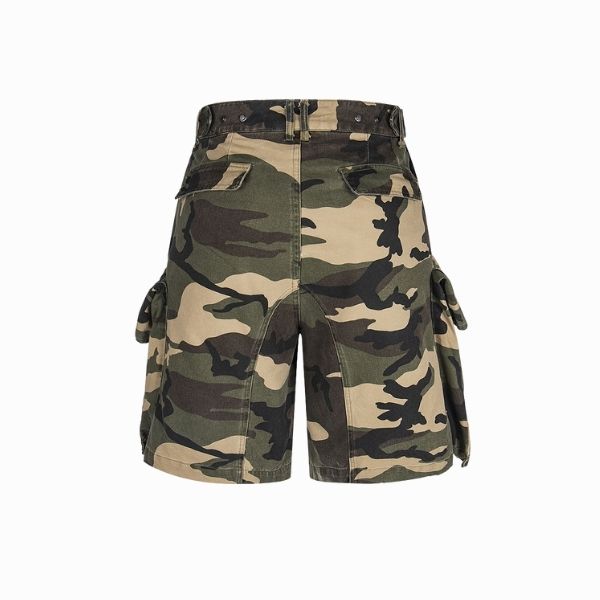 Camouflage shorts on a white background