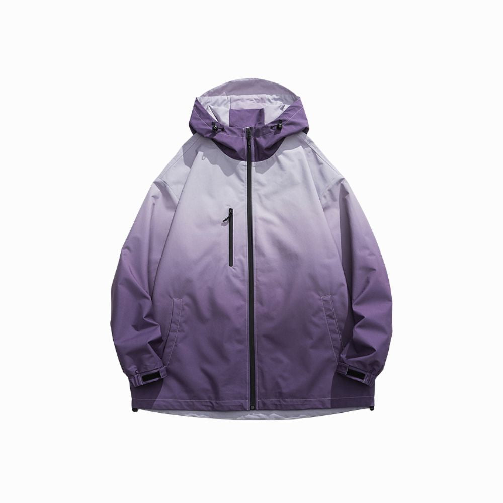 Purple jacket with a gradient effect on a white background