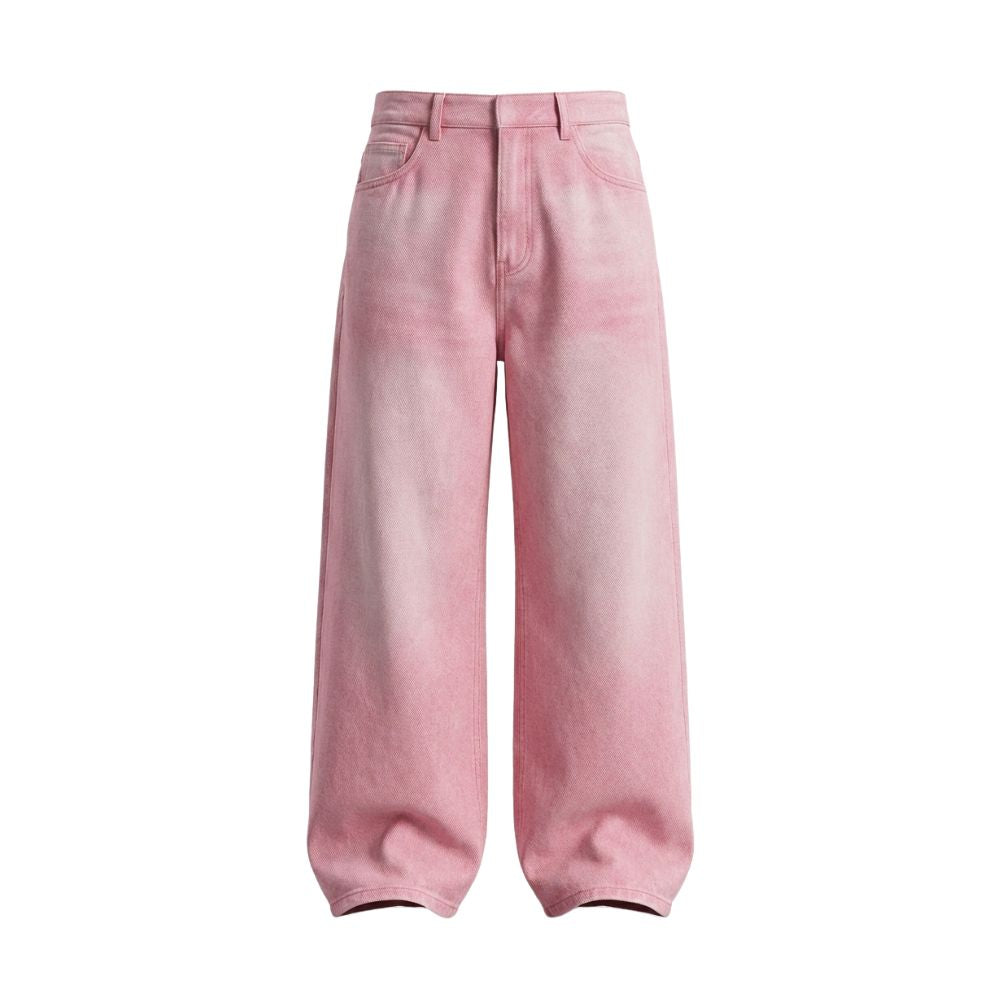 Pink ombre pants on a white background