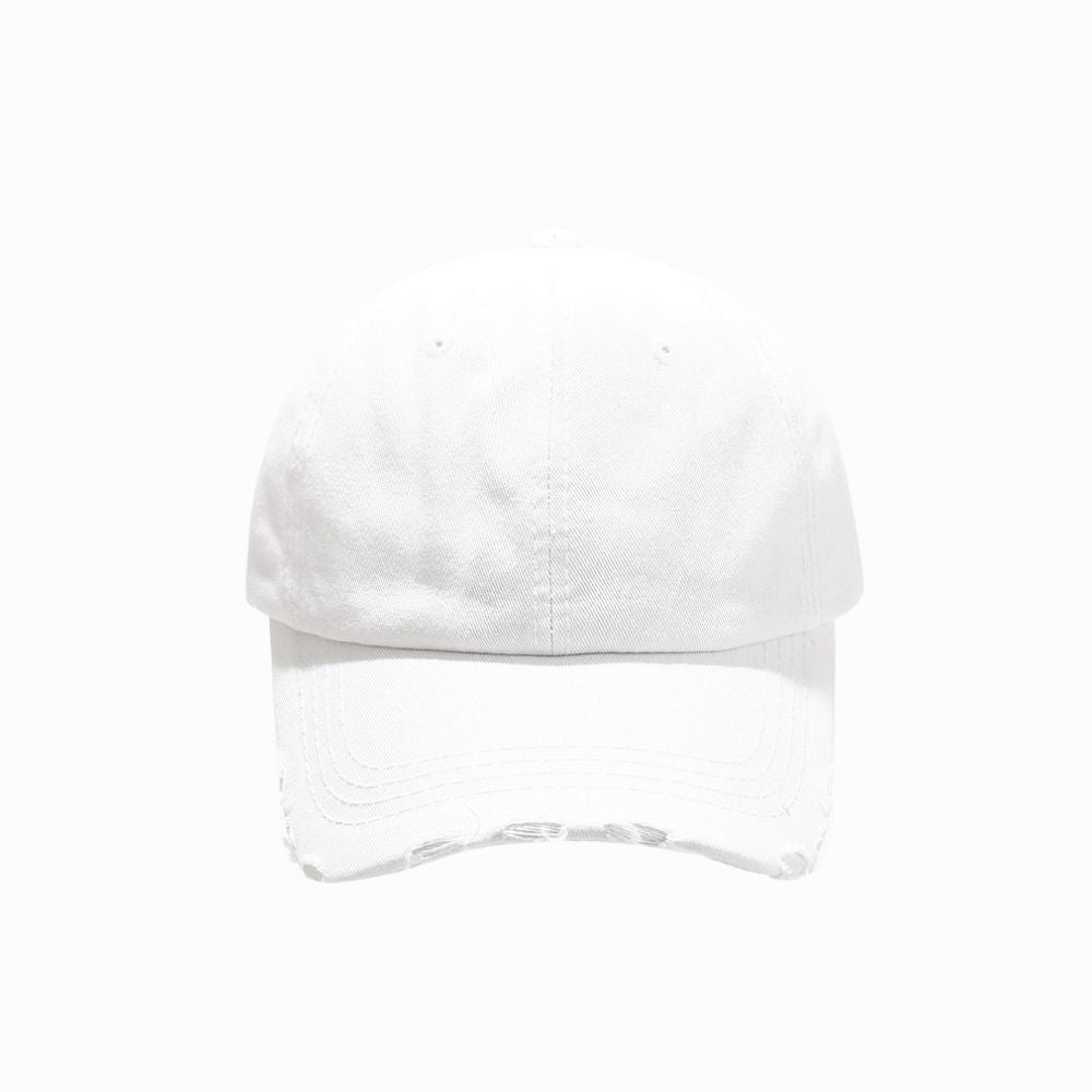 White cap on a white background