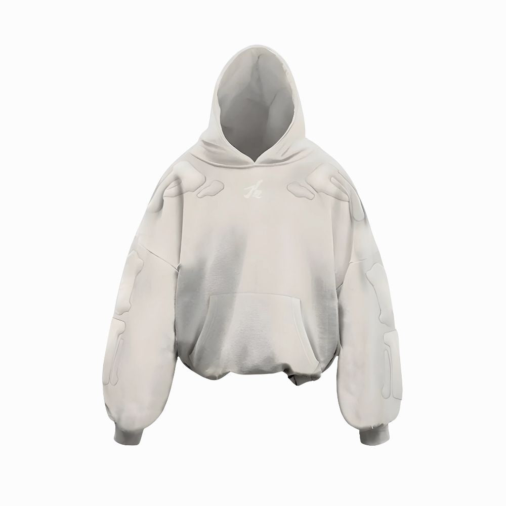Light gray hoodie on a white background