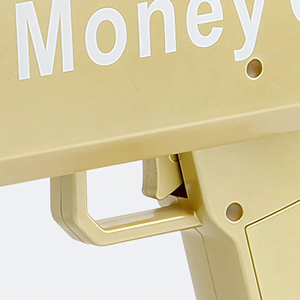 Gold cash register with 'Money' text on a white background