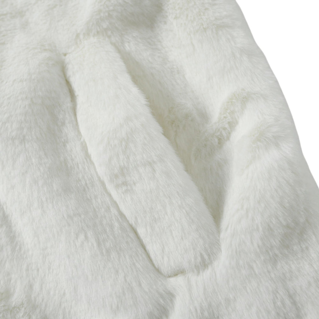 Close-up of white fur texture