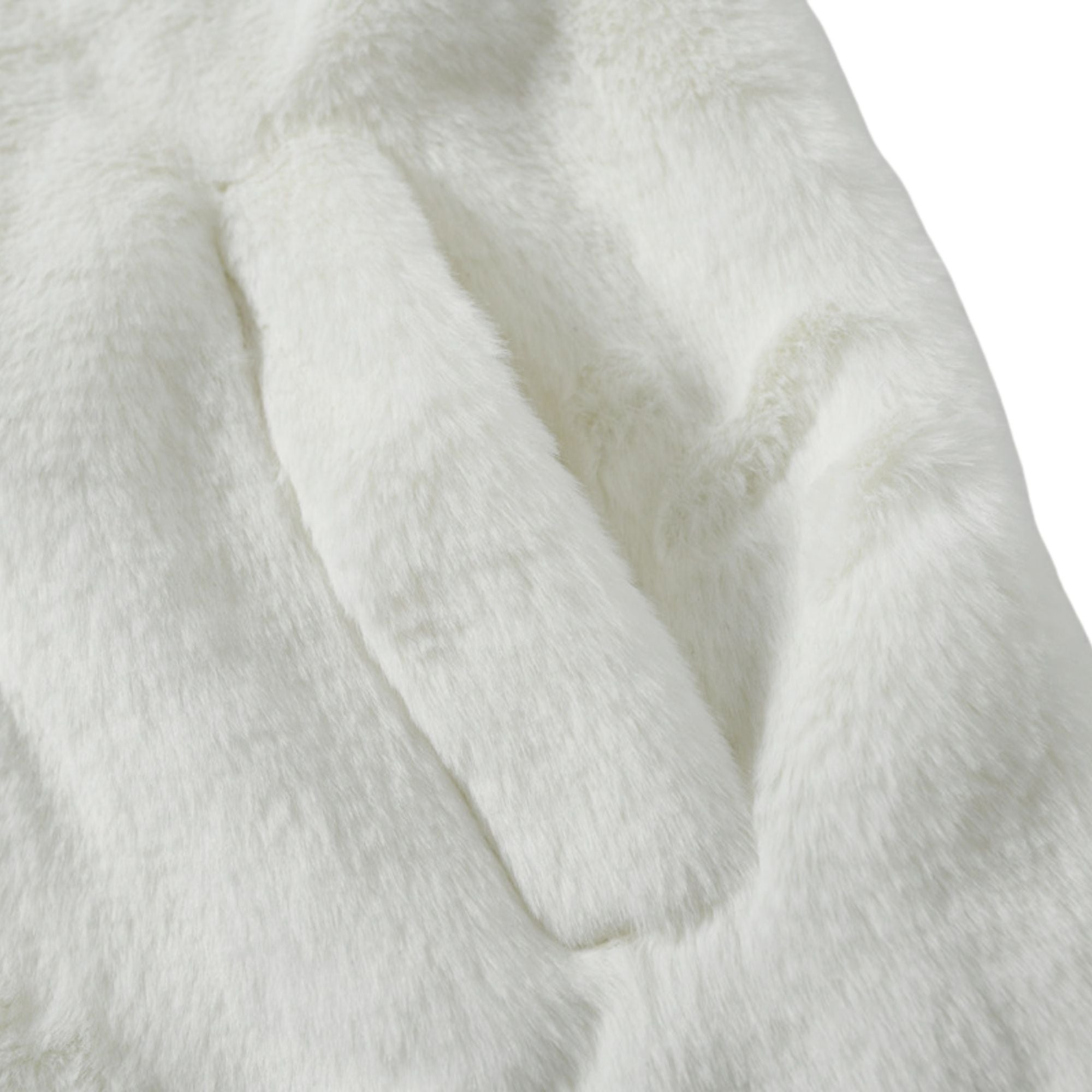 Close-up of white fur texture